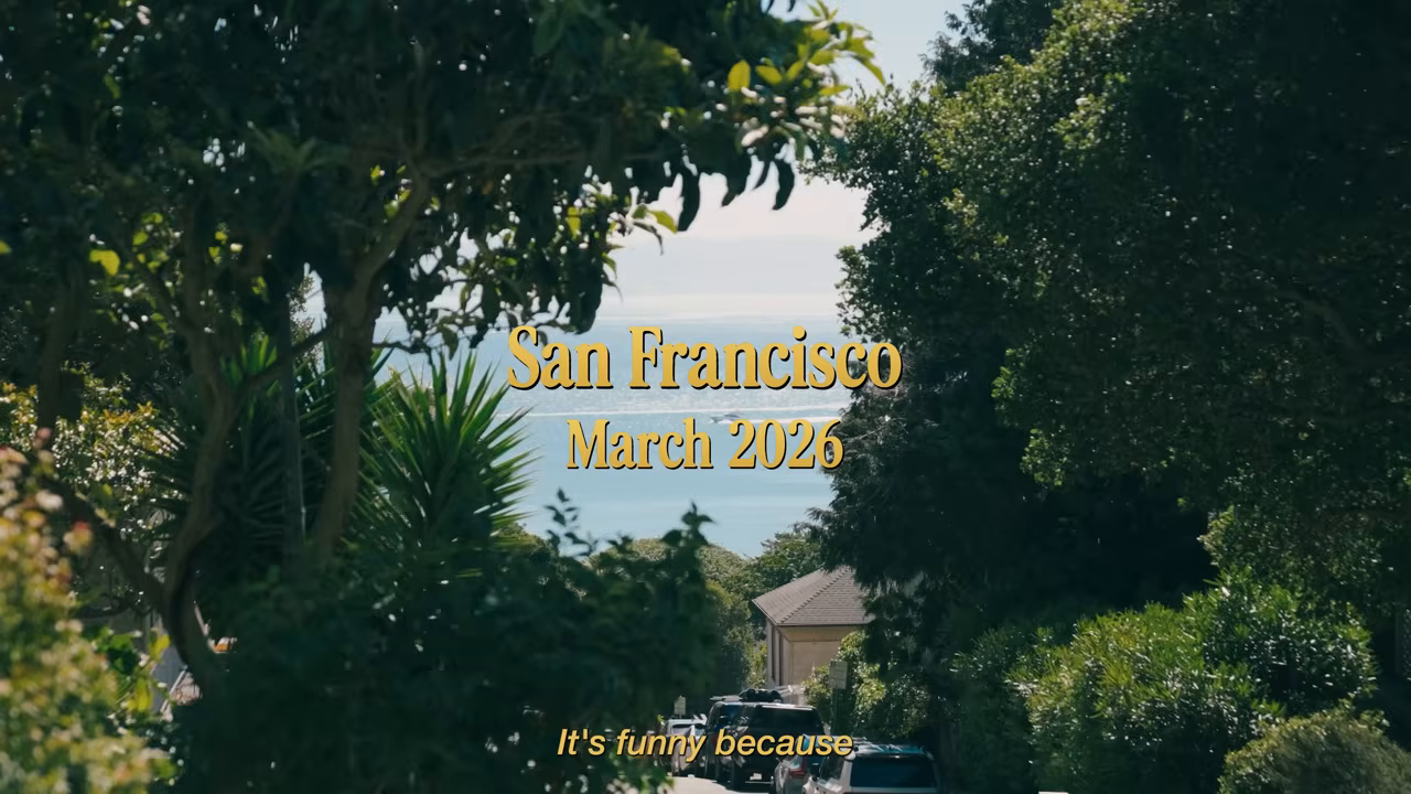 'San Francisco / March 2026' 타이틀 카드 — 의사결정 속도를 위해 거주를 옮긴 전환점
